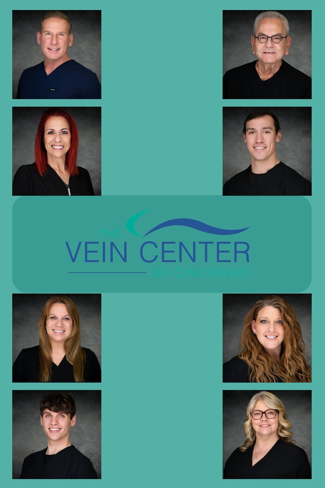 A collage of group headshots taken by Mark Denney.