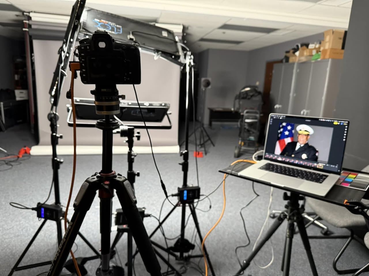 Mark's setup on location.